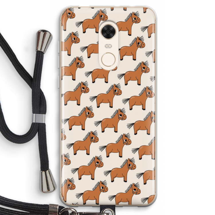 Pony: Xiaomi Redmi 5 Transparant Hoesje met koord