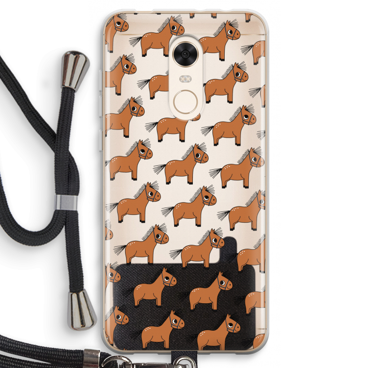 Pony: Xiaomi Redmi 5 Transparant Hoesje met koord