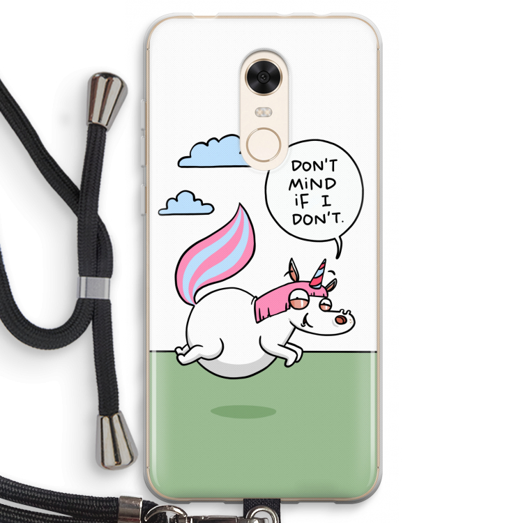 Unicorn: Xiaomi Redmi 5 Transparant Hoesje met koord