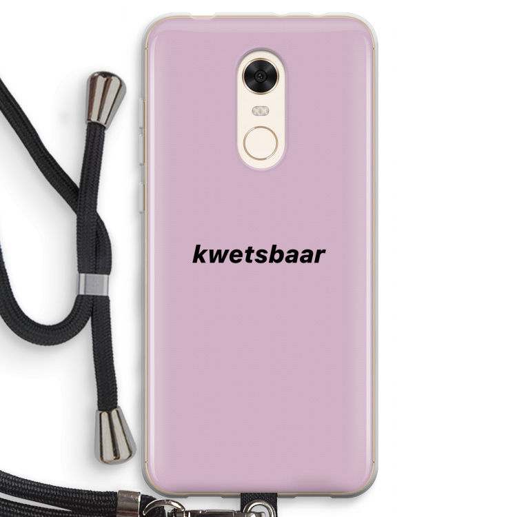 kwetsbaar: Xiaomi Redmi 5 Transparant Hoesje met koord