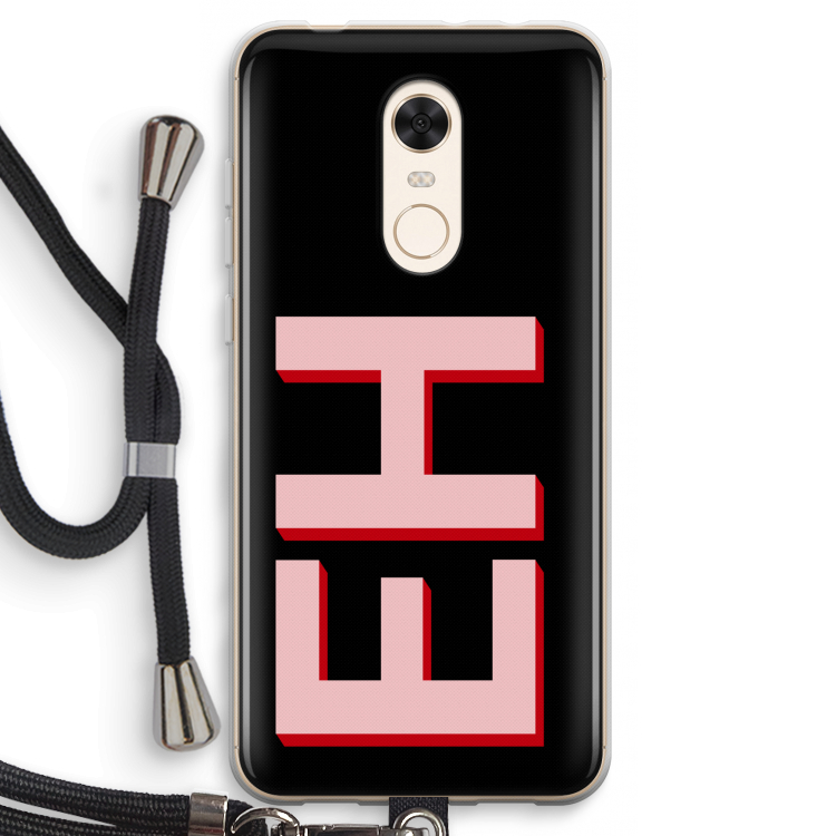 Monogram: Xiaomi Redmi 5 Transparant Hoesje met koord