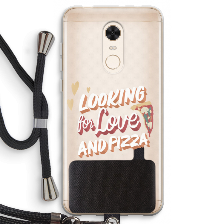Pizza is the answer: Xiaomi Redmi 5 Transparant Hoesje met koord