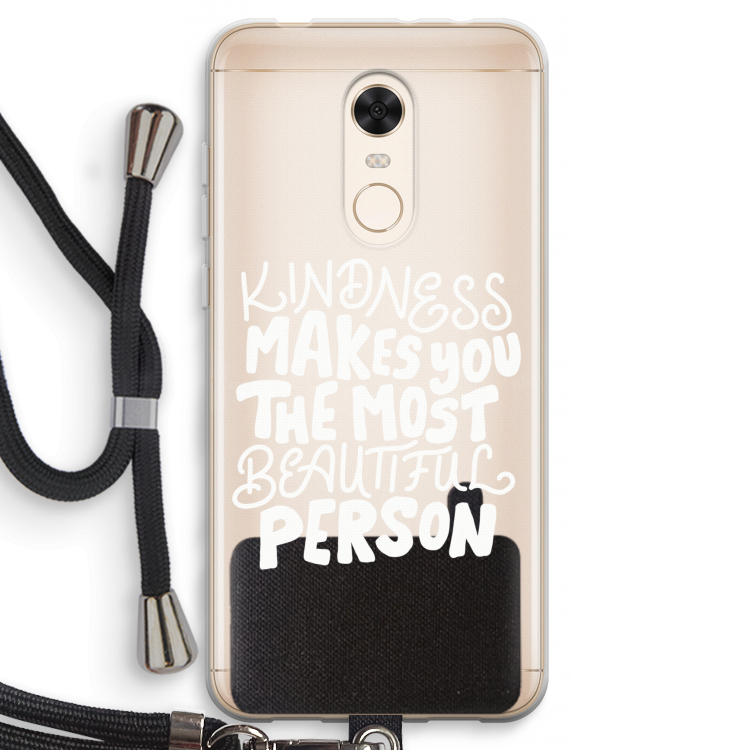 The prettiest: Xiaomi Redmi 5 Transparant Hoesje met koord