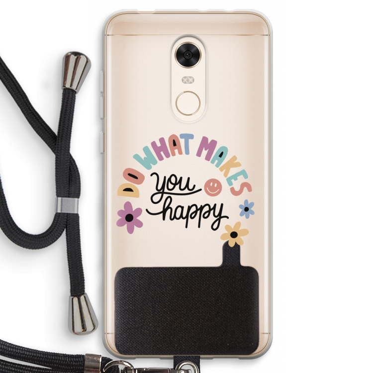 Happy days: Xiaomi Redmi 5 Transparant Hoesje met koord