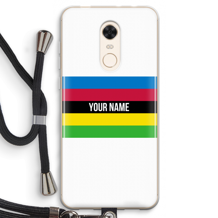 WK Wielrennen: Xiaomi Redmi 5 Transparant Hoesje met koord