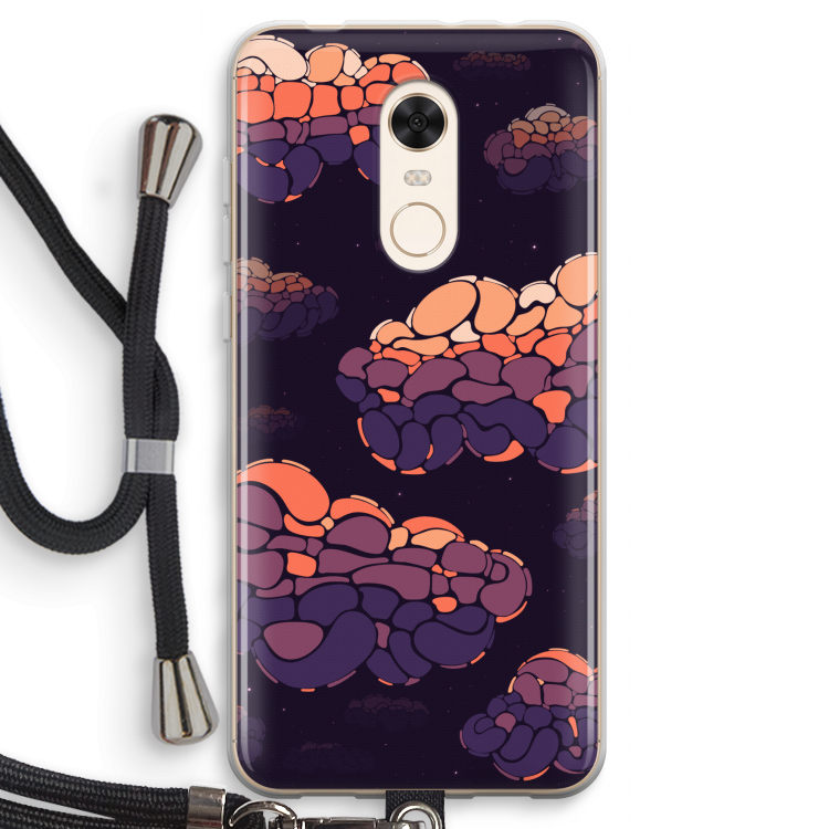 Patroon Wolken: Xiaomi Redmi 5 Transparant Hoesje met koord