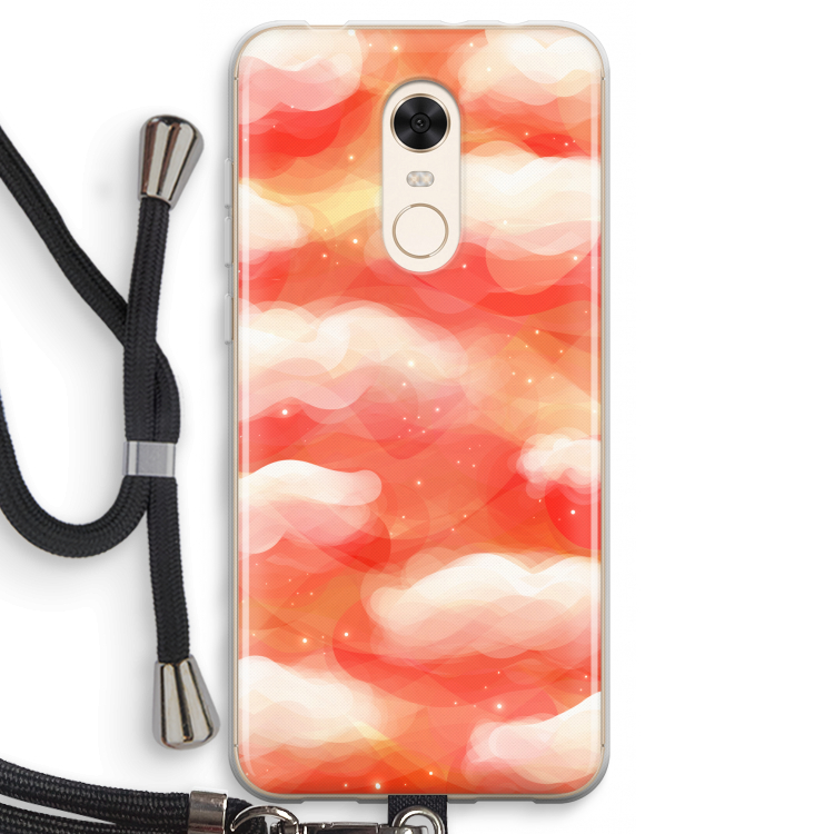 Lichte Wolken: Xiaomi Redmi 5 Transparant Hoesje met koord