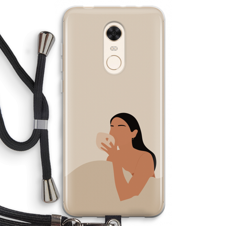 Fresh coffee: Xiaomi Redmi 5 Transparant Hoesje met koord