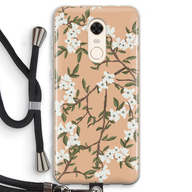 Blossoming spring: Xiaomi Redmi 5 Transparant Hoesje met koord