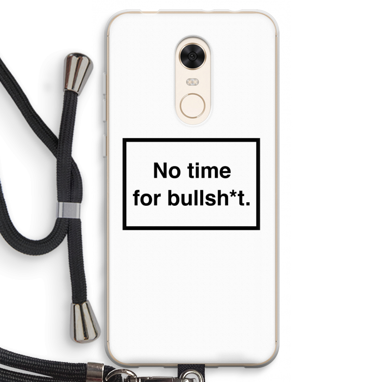 No time: Xiaomi Redmi 5 Transparant Hoesje met koord