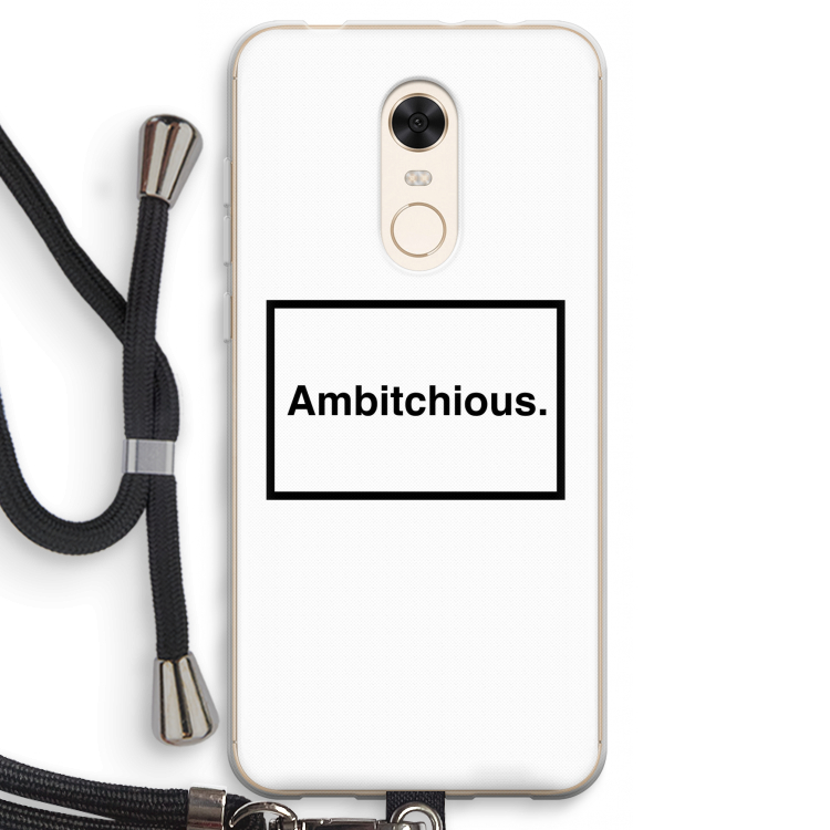 Ambitchious: Xiaomi Redmi 5 Transparant Hoesje met koord