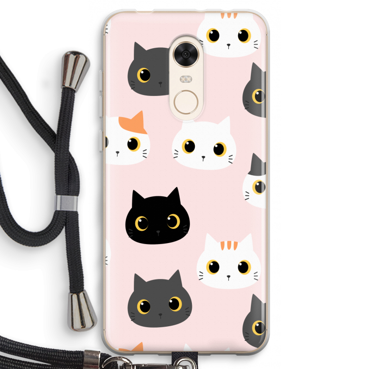 Katten: Xiaomi Redmi 5 Transparant Hoesje met koord