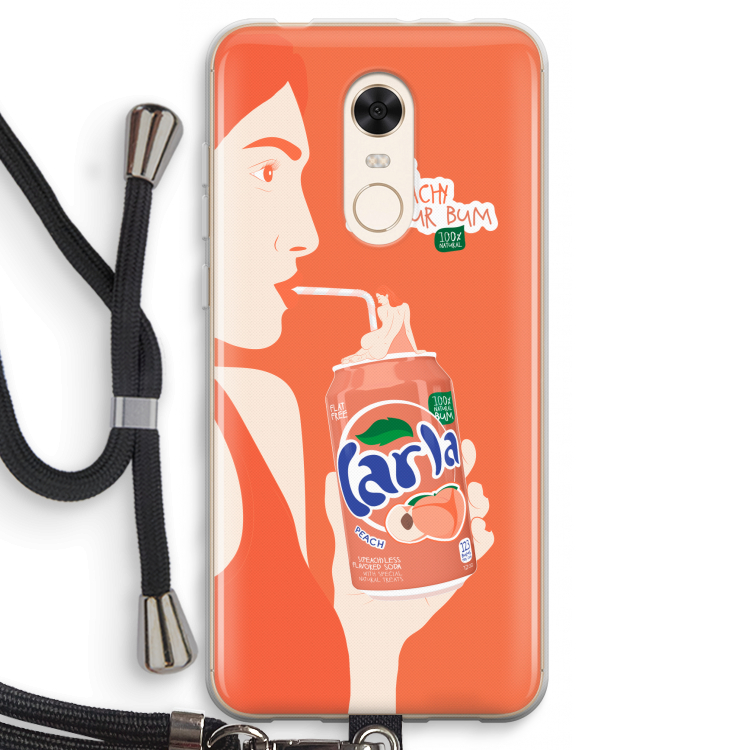 Peach please!: Xiaomi Redmi 5 Transparant Hoesje met koord