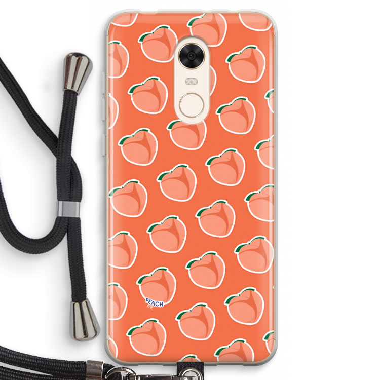 Just peachy: Xiaomi Redmi 5 Transparant Hoesje met koord