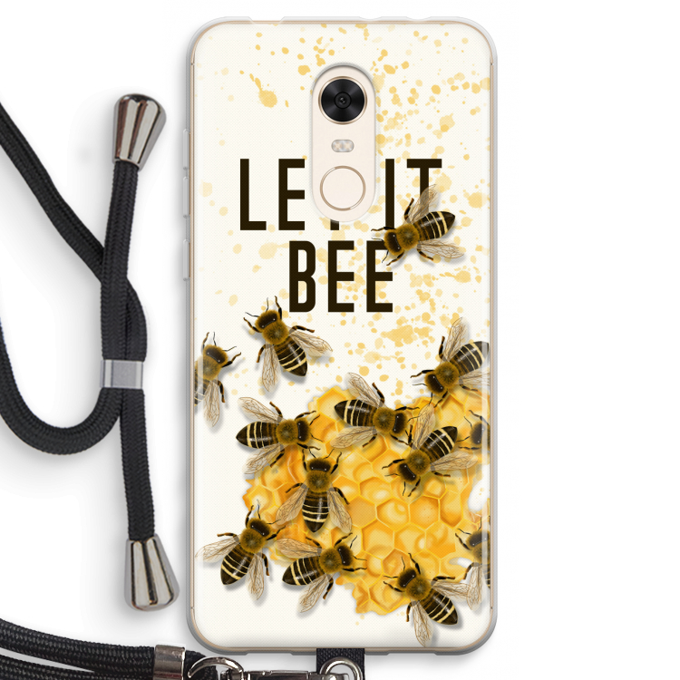 Let it bee: Xiaomi Redmi 5 Transparant Hoesje met koord