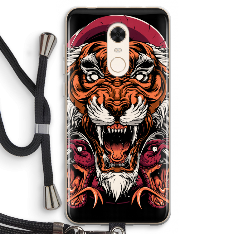 Tiger and Rattlesnakes: Xiaomi Redmi 5 Transparant Hoesje met koord