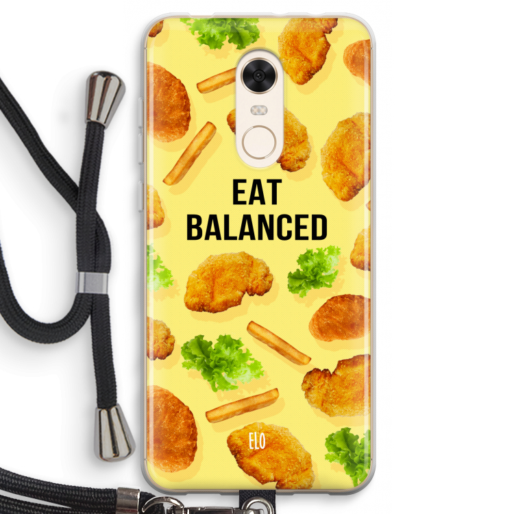 Eat Balanced: Xiaomi Redmi 5 Transparant Hoesje met koord