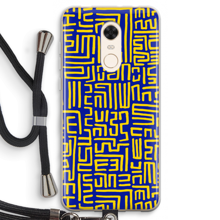 Majorelle Blue Print: Xiaomi Redmi 5 Transparant Hoesje met koord