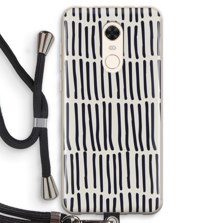 Moroccan stripes: Xiaomi Redmi 5 Transparant Hoesje met koord