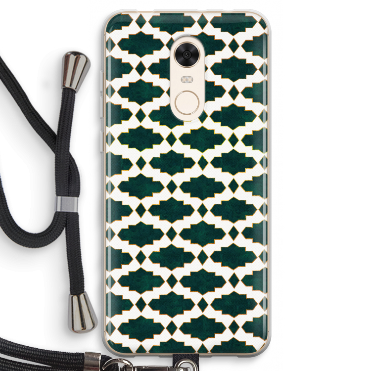 Moroccan tiles: Xiaomi Redmi 5 Transparant Hoesje met koord