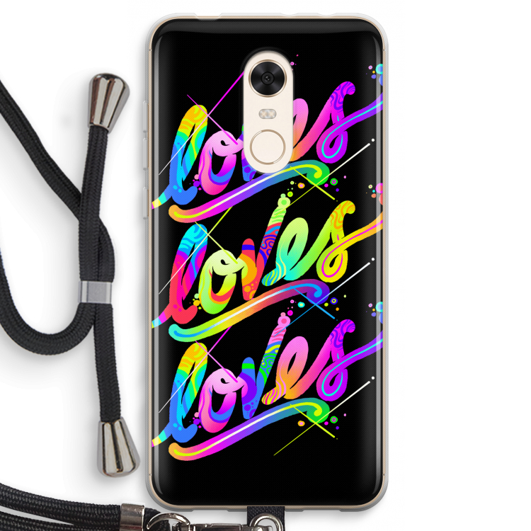 Loves: Xiaomi Redmi 5 Transparant Hoesje met koord