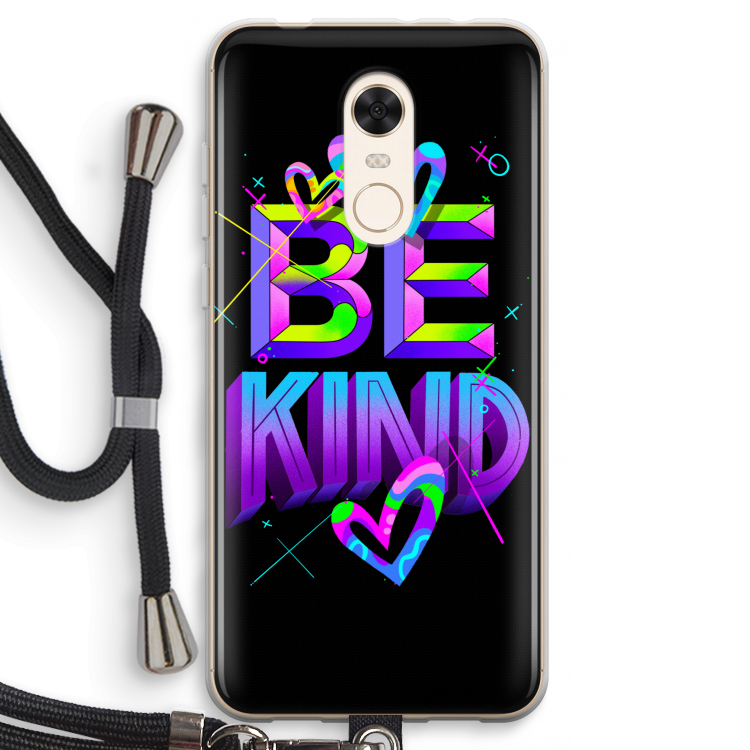 Be Kind: Xiaomi Redmi 5 Transparant Hoesje met koord
