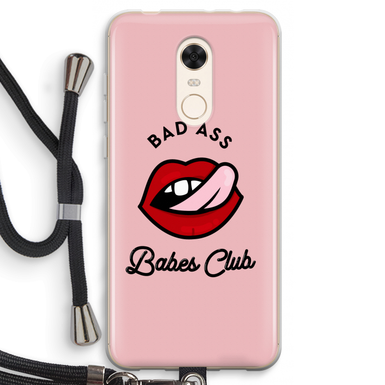 Badass Babes Club: Xiaomi Redmi 5 Transparant Hoesje met koord