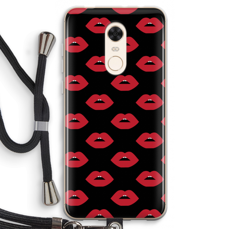 Lips: Xiaomi Redmi 5 Transparant Hoesje met koord