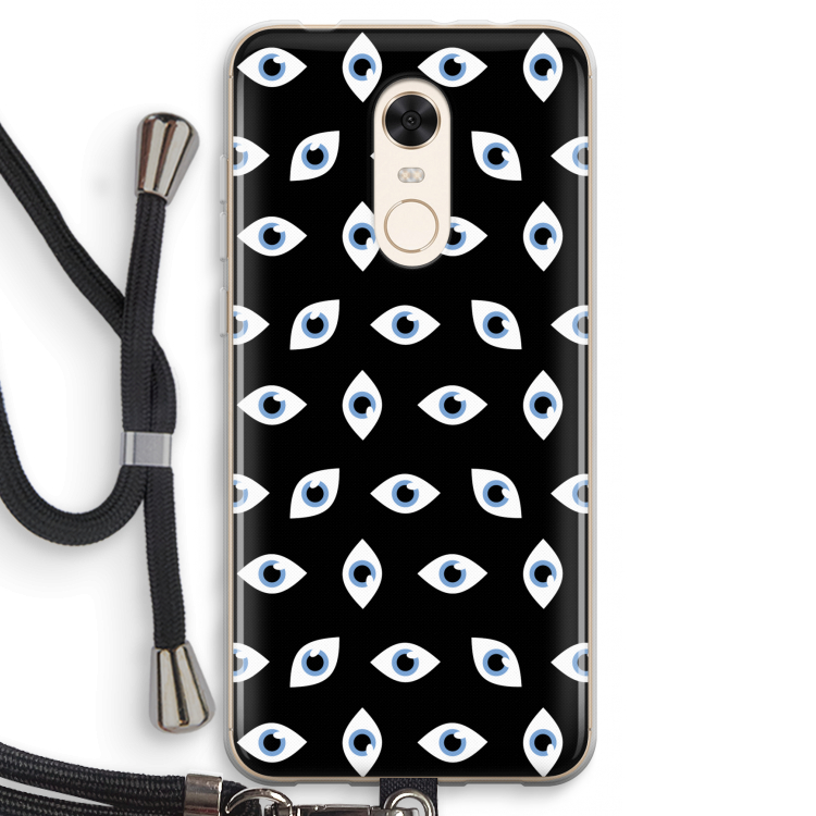 Eyes pattern: Xiaomi Redmi 5 Transparant Hoesje met koord