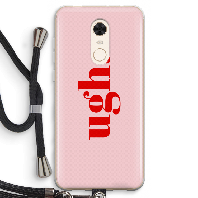 Ugh: Xiaomi Redmi 5 Transparant Hoesje met koord