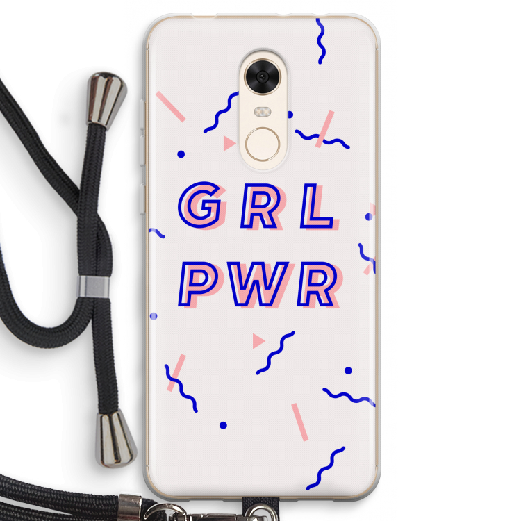 GRL PWR: Xiaomi Redmi 5 Transparant Hoesje met koord