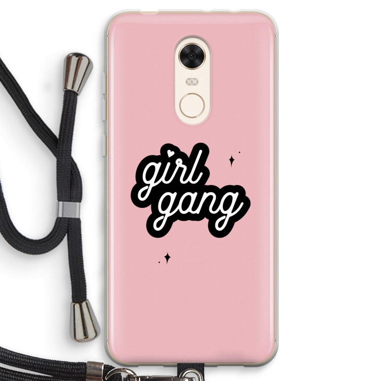 Girl Gang: Xiaomi Redmi 5 Transparant Hoesje met koord