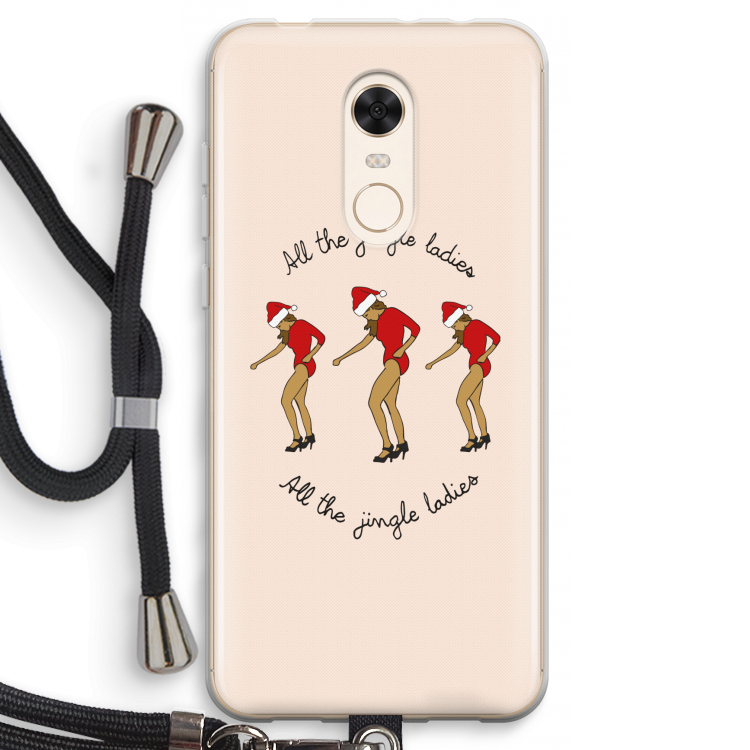 Jingle Ladies: Xiaomi Redmi 5 Transparant Hoesje met koord