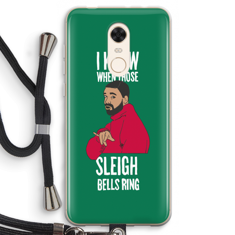 Sleigh Bells Ring: Xiaomi Redmi 5 Transparant Hoesje met koord