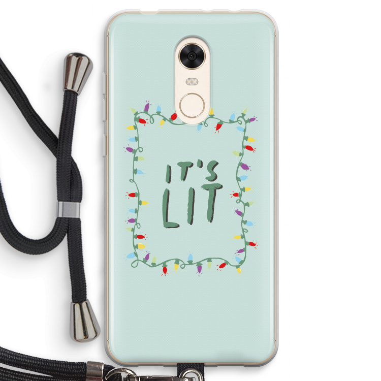 It's Lit: Xiaomi Redmi 5 Transparant Hoesje met koord