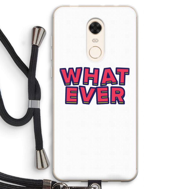 Whatever: Xiaomi Redmi 5 Transparant Hoesje met koord