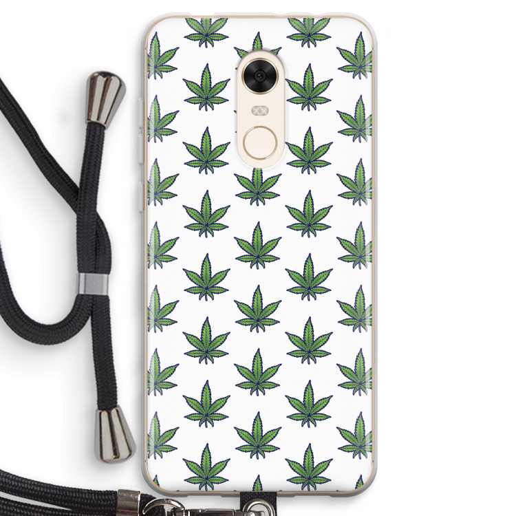 Weed: Xiaomi Redmi 5 Transparant Hoesje met koord