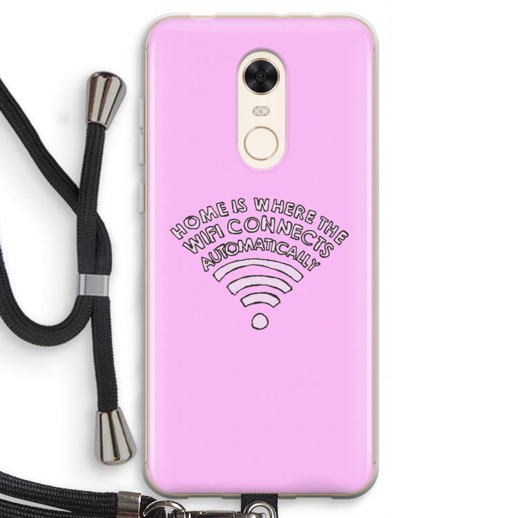 Home Is Where The Wifi Is: Xiaomi Redmi 5 Transparant Hoesje met koord