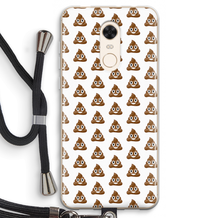 Poop emoji: Xiaomi Redmi 5 Transparant Hoesje met koord