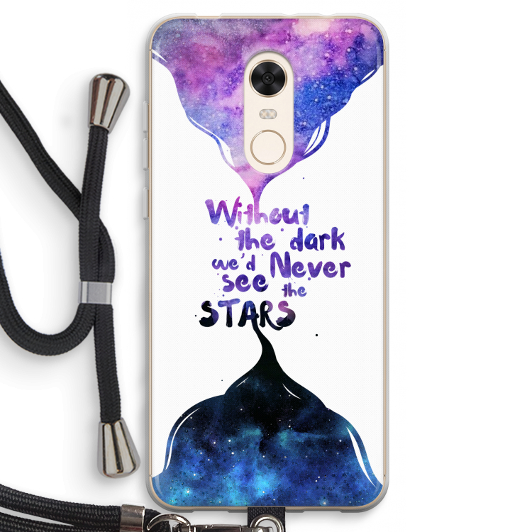 Stars quote: Xiaomi Redmi 5 Transparant Hoesje met koord