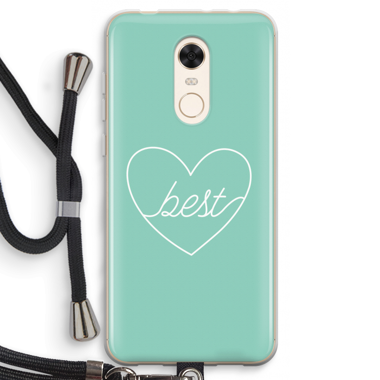 Best heart pastel: Xiaomi Redmi 5 Transparant Hoesje met koord