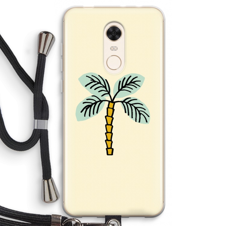 Palmboom: Xiaomi Redmi 5 Transparant Hoesje met koord
