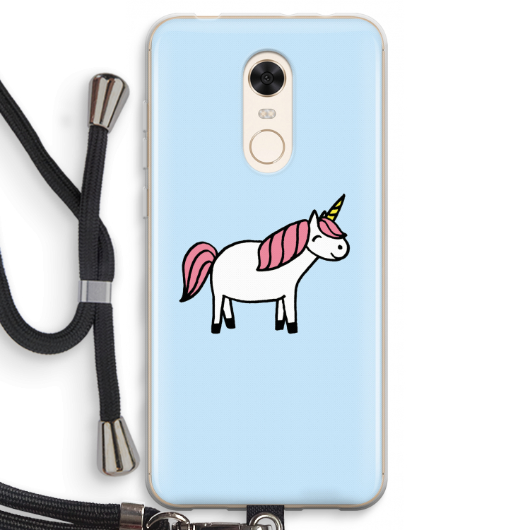 Eenhoorn: Xiaomi Redmi 5 Transparant Hoesje met koord