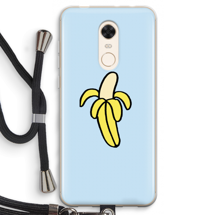 Banana: Xiaomi Redmi 5 Transparant Hoesje met koord