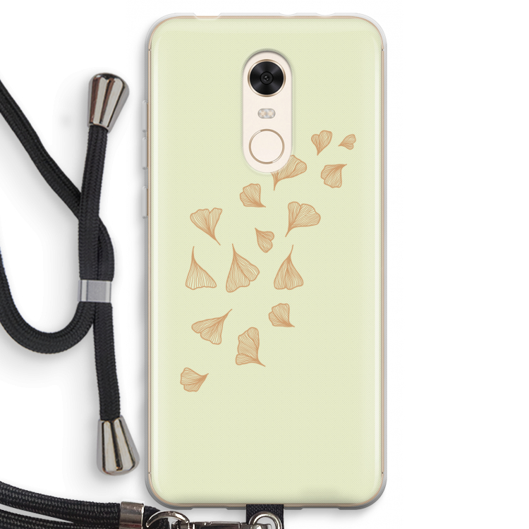 Falling Leaves: Xiaomi Redmi 5 Transparant Hoesje met koord