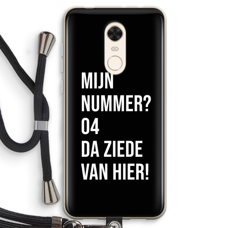 Da ziede van hier - Zwart: Xiaomi Redmi 5 Transparant Hoesje met koord