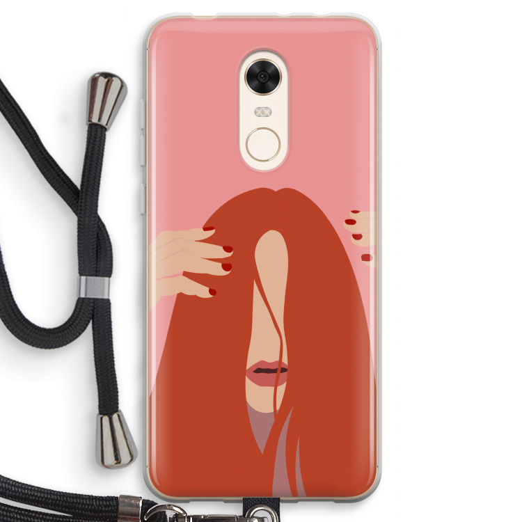 Woke up like this: Xiaomi Redmi 5 Transparant Hoesje met koord