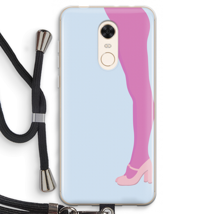 Pink panty: Xiaomi Redmi 5 Transparant Hoesje met koord