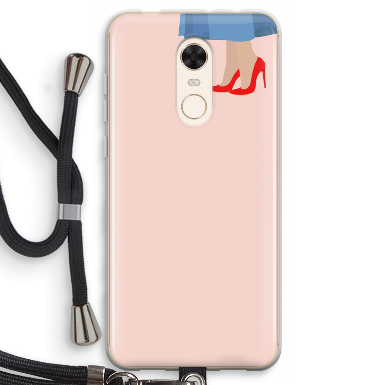 High heels: Xiaomi Redmi 5 Transparant Hoesje met koord