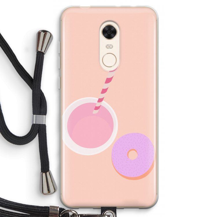 Donut: Xiaomi Redmi 5 Transparant Hoesje met koord
